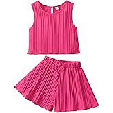 GOKISTOTR Girls Cute Summer Outfits Girls Clothes Size 5-14t Outfit Set