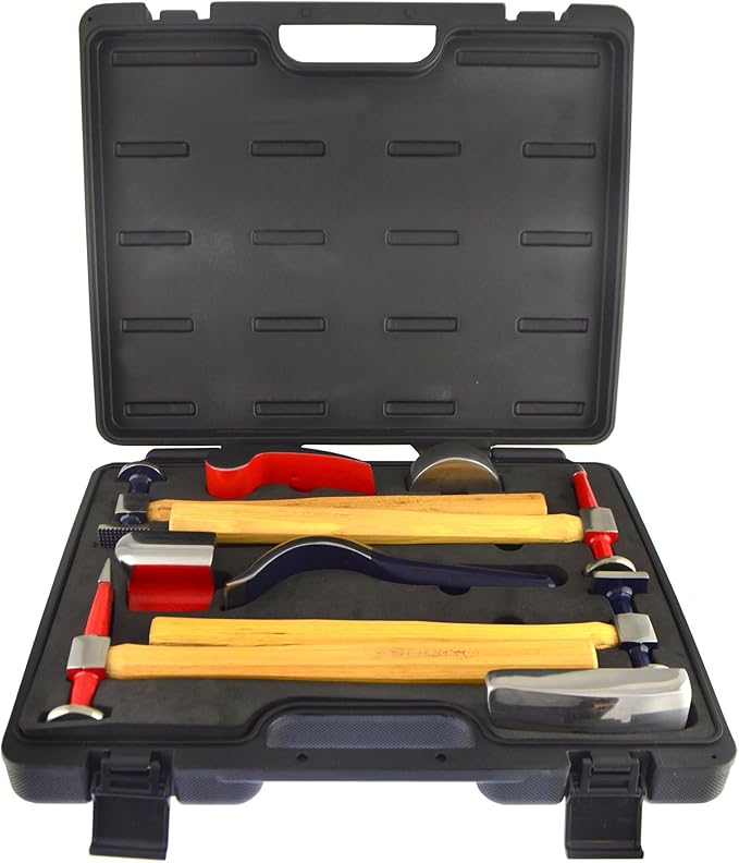 Auto Body Repair Kit Panel Beating Hickory Hammers Dollies Shrinking