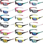 Leumoi 18 Pairs Sports Sunglasses Tactical Running Sunglasses Driving Shade Motorcycle Glasses for Men Women Youth