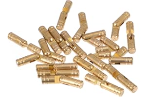 Vaguelly 20pcs Copper Concealed Barrel Hinges Invisible Jewelry Box Hinges for Wooden Case Cabinet Hardware