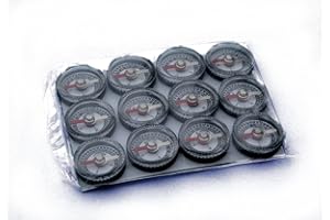 Stanley London Dozen 20 mm (0.79 inches) Diameter Small Inexpensive Air-damped Magnetic Plastic Compasses - Great for Survival Kits, Projects, or Hobbies