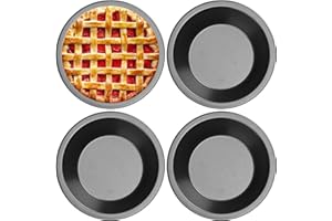 Mini Pie Pans, 4PCS Non-Stick Mini Pie Tins, 4.3x1.2 Pot Baking Dishes, Carbon Steel Round Pizza Pan for Oven Cakes, Quiches,