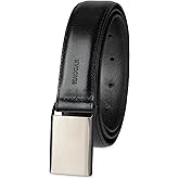 Haggar mens Sleek Plaque Buckle Dress Belt