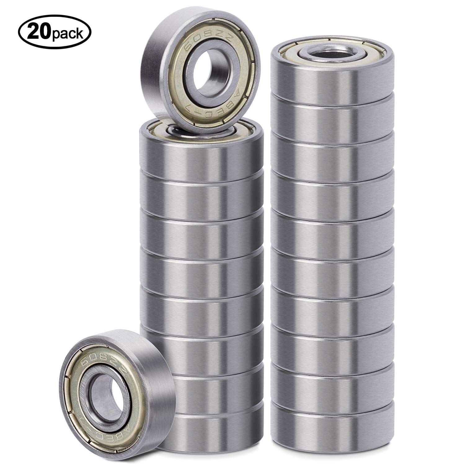 8 Stück 608 ZZ Kugellager - 8x22x7mm Metall Double Shielded Für Skateboards