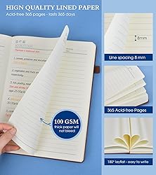 PERCUN A4 Lined Journal Notebook，365 Page Large