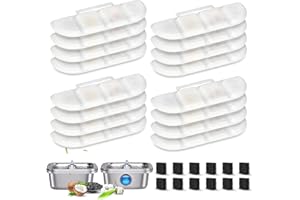 KTNAid 12 Pack Replacement Filters Compatible with Pawtners WF008A Pet Cat Dog Water Fountain (4L/135oz), Refill Filters with 12 Sponges
