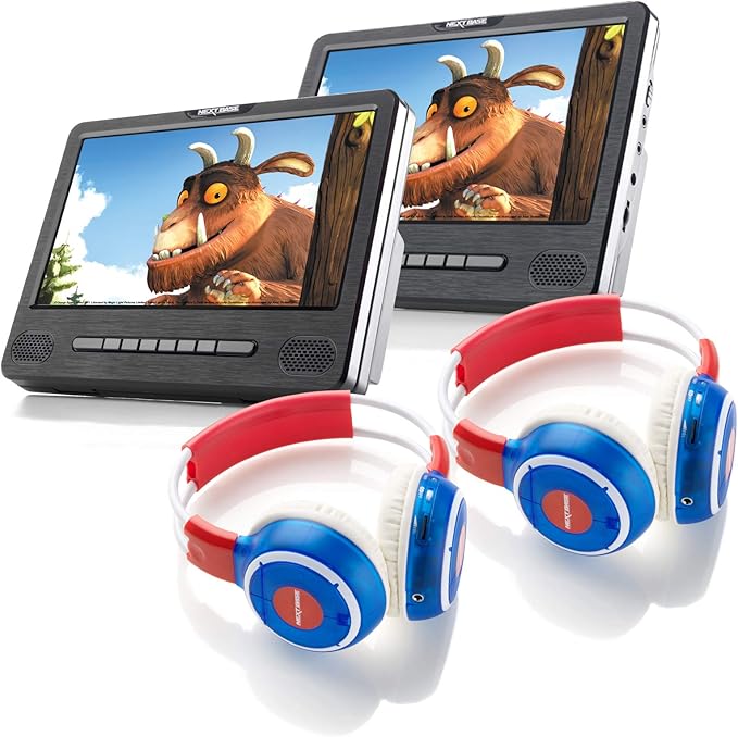Nextbase 9T 9 Inch InCar Headrest DVD Player + 2 Pairs Amazon.co.uk