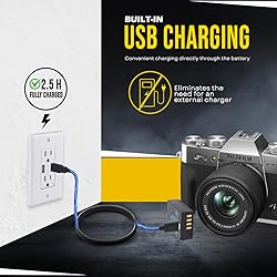 BM NP-W126S Battery with Built-in Charging Port for