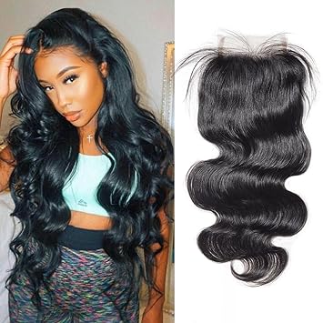 Aosun Hair Body Wave 4 X4 Free Part Lace Closure With Baby Hair