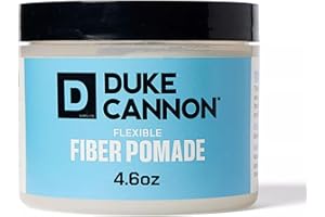 DUKE CANNON SUPPLY CO. Duke Cannon Flexible Fiber Pomade – 4.6 oz – Strong Hold, No Shine, Water-Based for Easy Washout, Adds Texture & Volume for Shorter Hairstyles