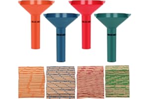 SUMRFTN Coin Wrappers Assorted 100 Pcs & 4 Coin Sorters Tubes, Coin Rolls Wrappers for Penny, Nickel, Dime and Quarter