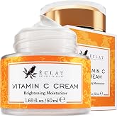 Eclat Skincare Vitamin C Moisturizer for Face with Hyaluronic Acid & Squalane - Face Brightening Cream - Anti Aging, Firming 