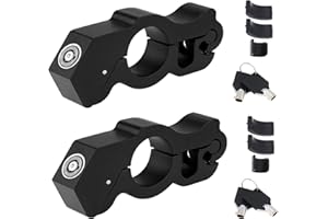 Windance 2Pack Heavy Duty Motorcycle Anti Theft Handlebar Throttle Security Lock Front Brake Lever Lock on Dirt Bike Moped Scooter ATV (Black)