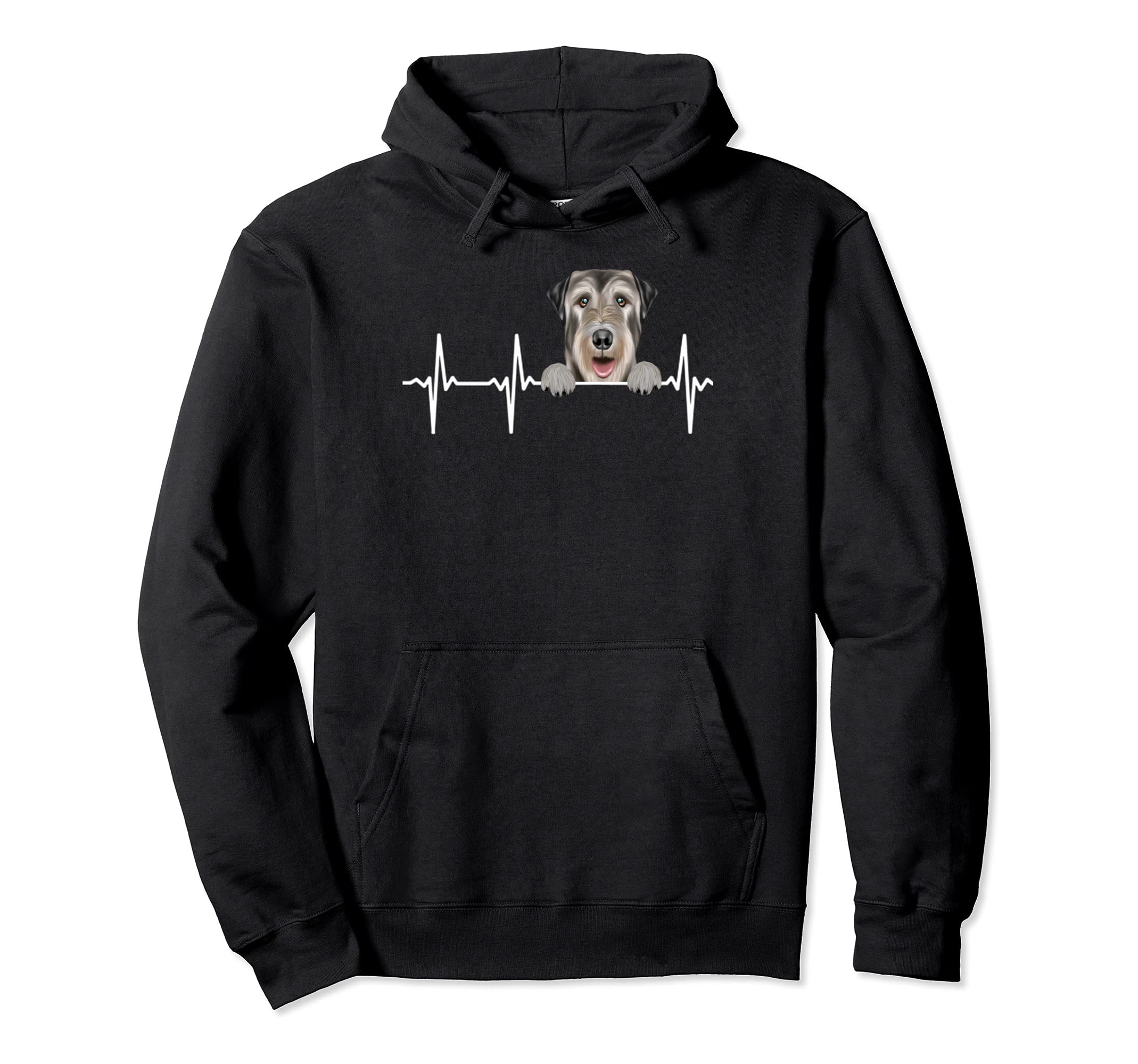 Funny Dog Heartbeat For Irish Wolfhound Lovers Pullover Hoodie