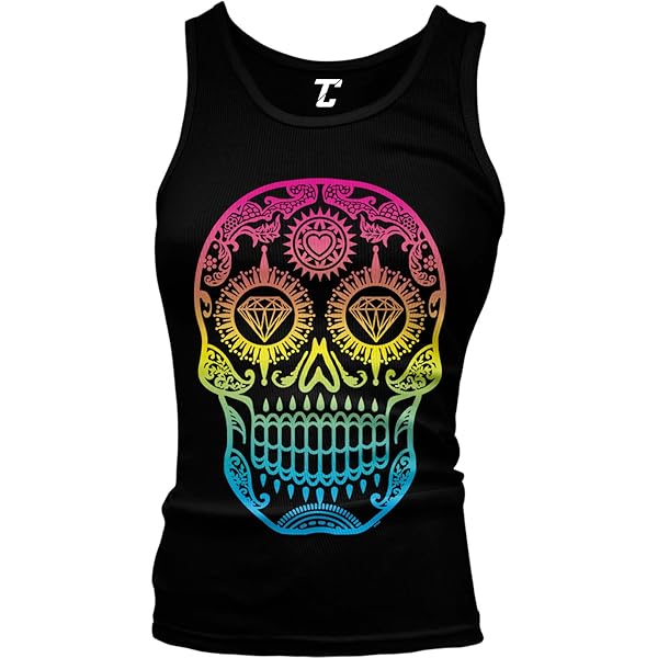 Amazon.com: Pink Rose Skull - Badass Skeleton Juniors Tank