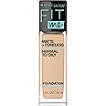 Maybelline Fit Me Matte + Poreless Liquid Foundation Makeup, Natural Beige, 1 fl; oz; Oil-Free Foundation