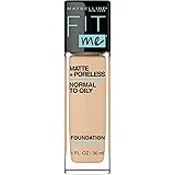 Maybelline Fit Me Matte + Poreless Liquid Foundation Makeup, Natural Beige, 1 fl; oz; Oil-Free Foundation