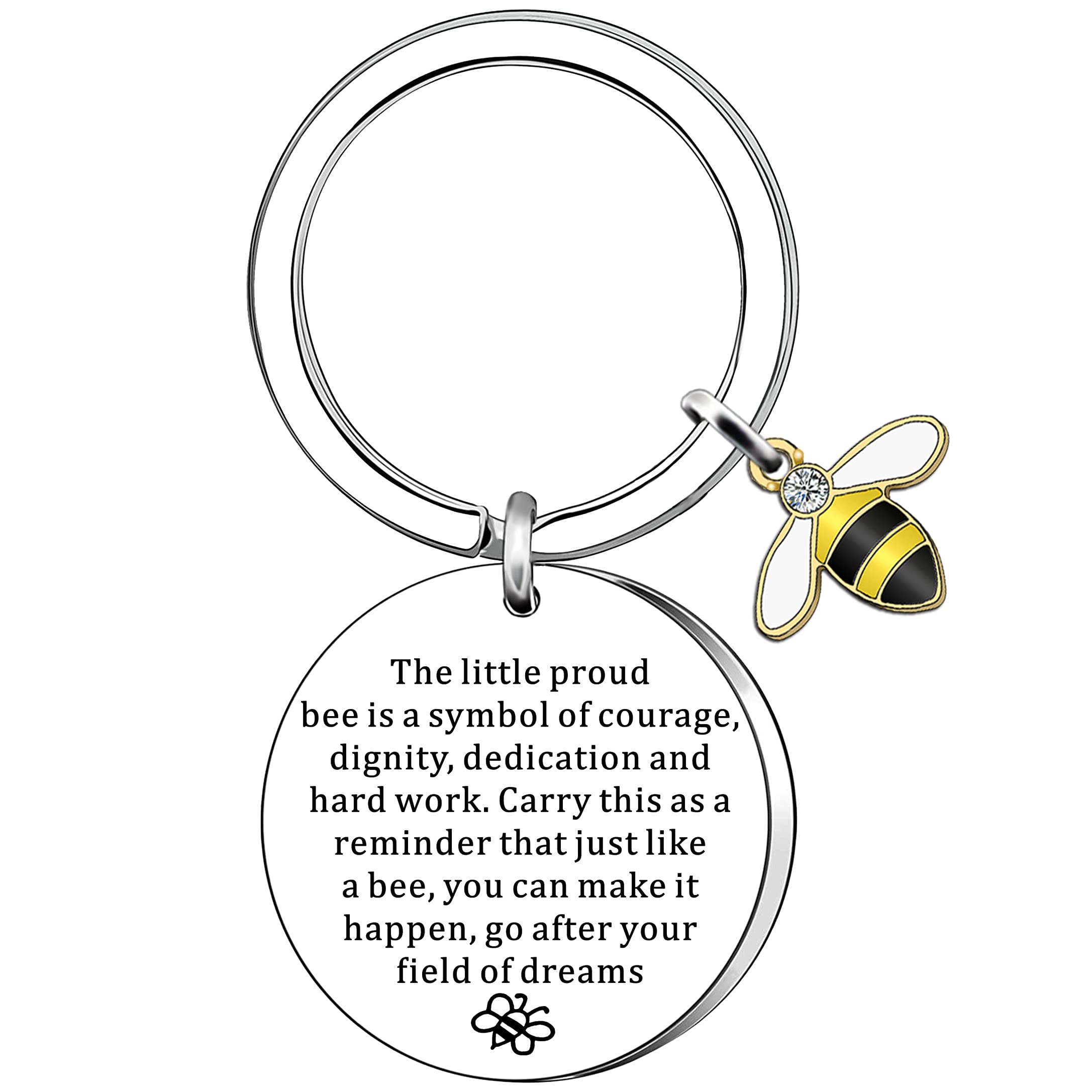 AMZQ Bee Keyring Bee Gifts for Women Men Cut Bee Gifts Colleague Keyring Coworker Appreciation Gift Goodbye Farewell Gift Bee Lover Gift Christmas Graduation Gift for Family Friends