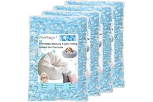 Hem Dgpsy 20lbs Premium Shredded Memory Foam Filling for Stuffed Animals,Soft and Warm Down Feather Like Pillow Stuffing for Couch Pillow,Fiber Filling Stuffing for Craft