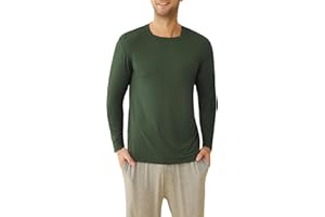 Latuza Men's Viscose Pajama Top Long Sleeves Sleep T-Shirt