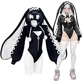 KORURACLUB Bunny Bodysuit Maid Outfit Cosplay Set | Women's Exotic Costumes，Bunny Costume，Animal Costume，Cosplay Lingerie Set，Kawaii Cosplay，Halloween Costume，Festival Outfit