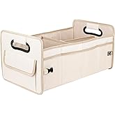 JiatuA Car Trunk Organizer, Car Organizers and Storage Collapsible Multi Compartment Container Box, Adjustable Car Accessorie