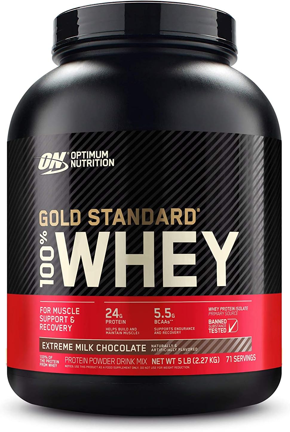 Optimum Nutrition Gold Standard 100% Whey Protein Powder, Extreme Milk Chocolate, 5 Pound (Packaging May Vary): Health & Personal Care