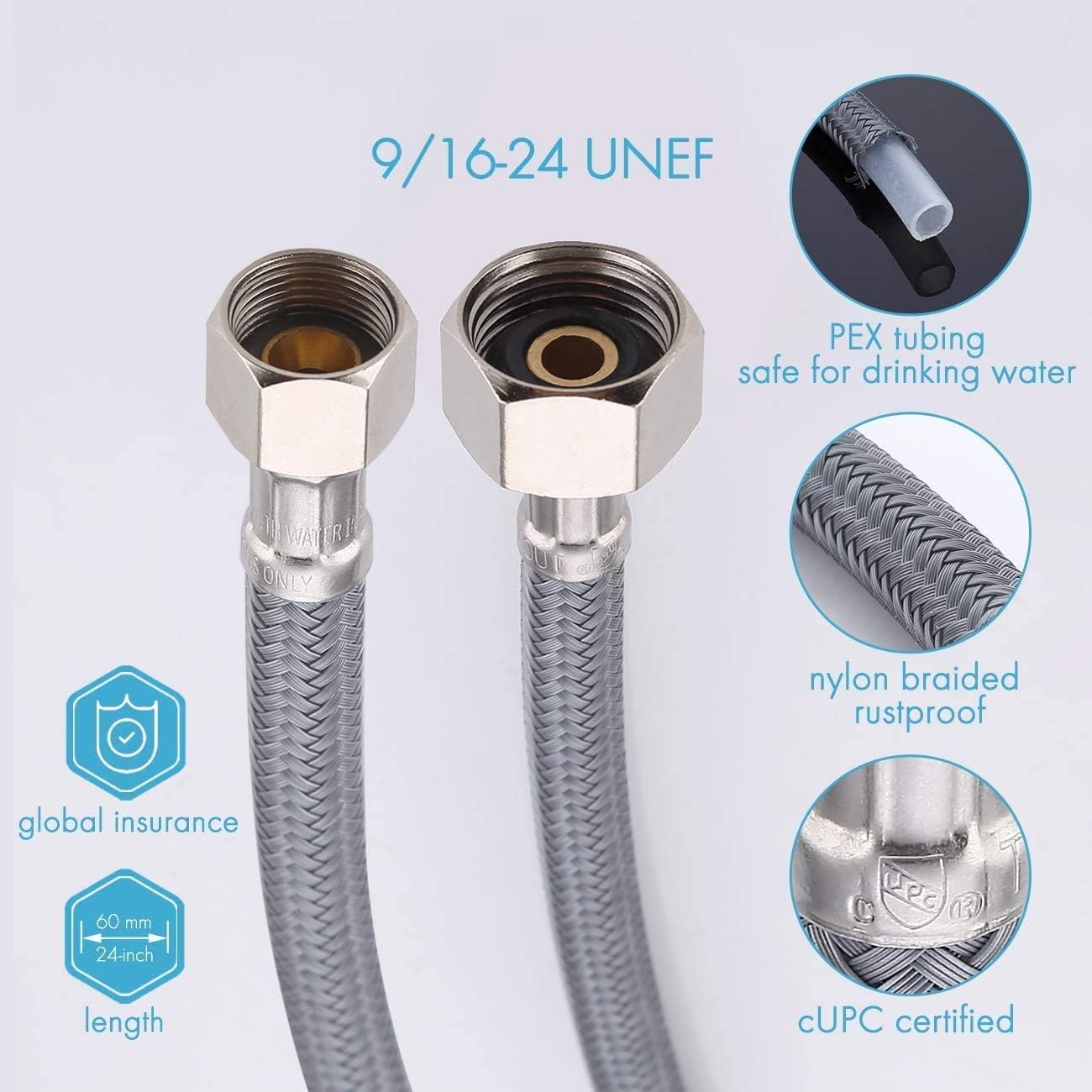KES Kitchen Sink Faucet for Cold Water Gooseneck Bar Sink Faucet Single Hole Stainless Steel Single Handle Bathroom Faucet Brushed Steel Finish, K8051ALF-BS - - 