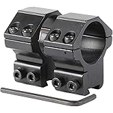 dophee 2Pcs Scope Rings, Medium Profile Rifle Scope Mount for 11mm Dovetail Rails Double Rings - 25.4mm/1"