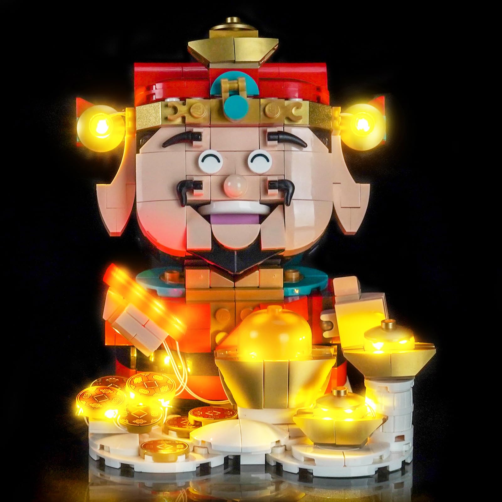 LocoLee Led Light Set Compatible with Lego 40864 Fortune Master Led Decoration Lighting Kit Compatible with Lego 40864 Building Blocks Model,Only Lights Set,No Model