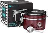 Coffee Gator 900 mL Airtight Canister with CO2 Valve Date Tracker