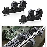 1006 Kayak Paddle Holder Track Mount, Kayak Accessories to Save Track Space & Secure Paddle, 2-Layer Grip for Slim Gear, Fits 0.8–1.3” Shafts, Paddle, Fishing Net & Rod Holder