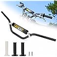 WEIYINGSI Universal 7/8 Inch 22mm Dirt Bike Handlebars, Upgraded Pit Bike Handlebar with Foam Pad and Anti-slip Handlebar Grips for Motocross CRF YZF KXF KLX RMZ DRZ Pit Dirt Bike ATV Quad - Black