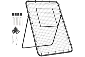 VEVOR Baseball and Softball Rebounder Net, 4 x 6 Feet PitchBack Baseball Net for Pitching and Fielding Training, Pitch Return