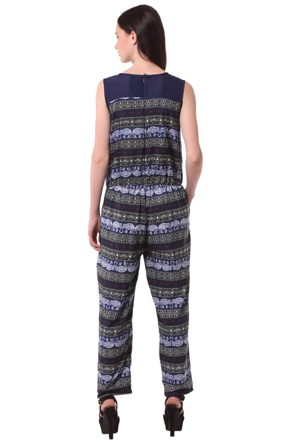 eyelet printed women's jumpsuit