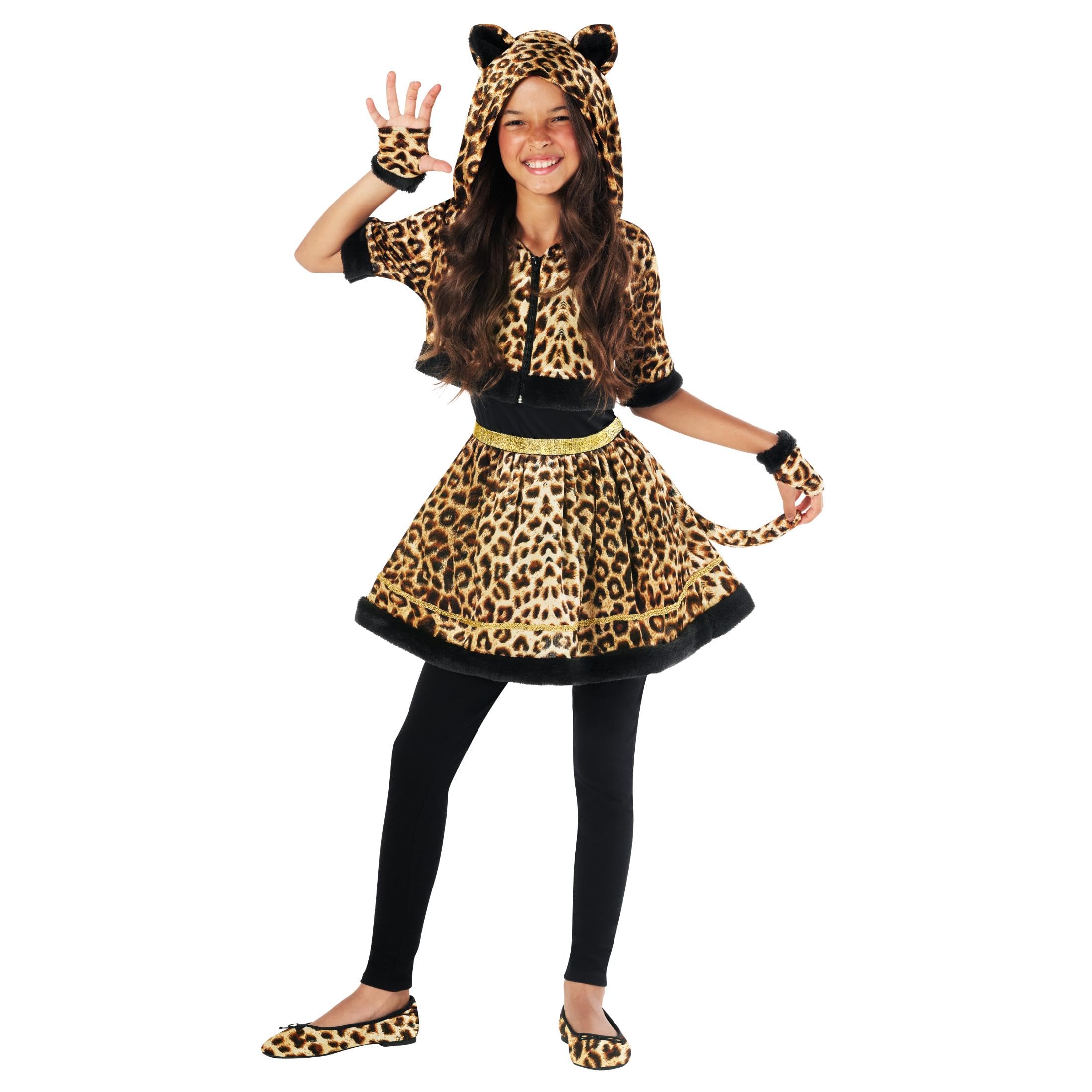 Morph Leopard Cat Girl Costume Kids, Girls Cat Costume, Leopard Print Dress Girls, Halloween Costumes For Kids, Small