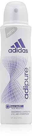 adidas Women Deo Spray Adipure, 150 ml, 1er Pack (1 x 150 ml)