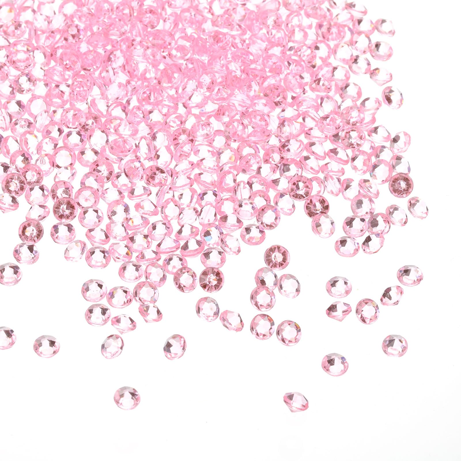 PATIKIL 5000 Pieces Transparent Diamond Crystal 4.5mm Acrylic Wedding Diamonds Table Scatter Confetti Vase Fillers Gems for Table Centerpiece Bridal Shower Party, Pink