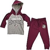 Wes and Willy Infant and Toddler College Team Hooded Long Sleeve Henley and Pant Set