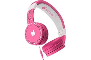 Tonies Foldable Wired Headphones for Kids - Comfortably Designed to fit On-Ear - Works with Toniebox 1 and All 3.5mm Devices - Pink
