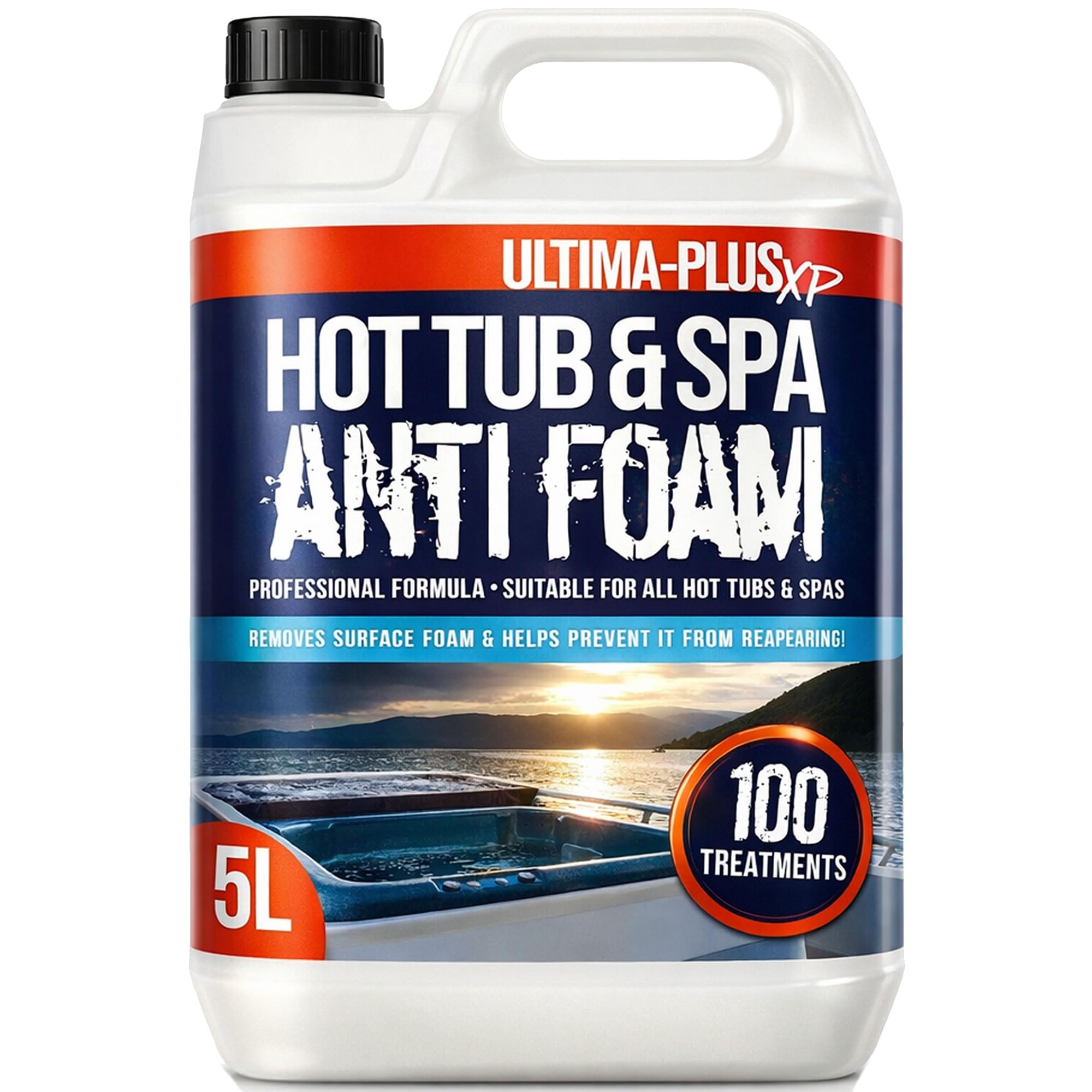 ULTIMA-PLUS XP Hot Tub & Spa Anti Foam - Removes Surface Foam Quickly and Easily - Suitable For All Hot Tubs (5 Litres)