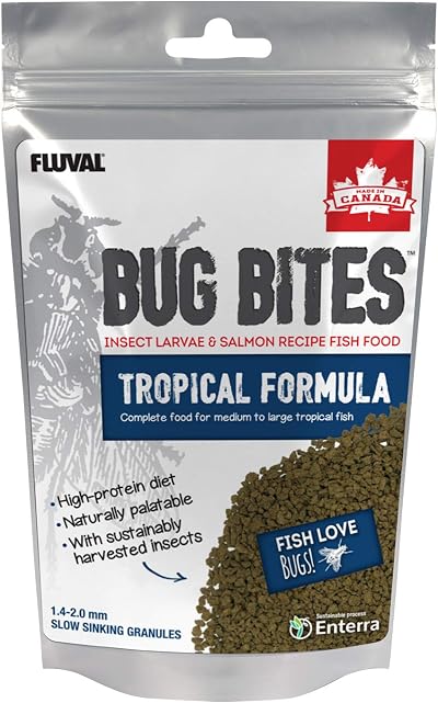 Fluval Bug Bites Tropical Large Granule Fish Food 125g