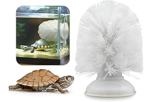 JJMOLLE Turtle Brush with Suction Cup, Turtle Toys for Aquatic Turtles Enrichment Toys, Small Turtle Brush for Turtle Aquarium Accessories, Aquatic Turtle Tank Accessories
