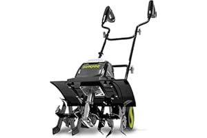Sun Joe Electric Garden Tiller Cultivator, Steel Tines, 15 Amp, 15.7", TJ605E