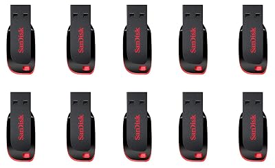 SanDisk 8GB Cruzer Blade USB 2.0 Flash Memory Drive SDCZ50-008G (10 Pack)