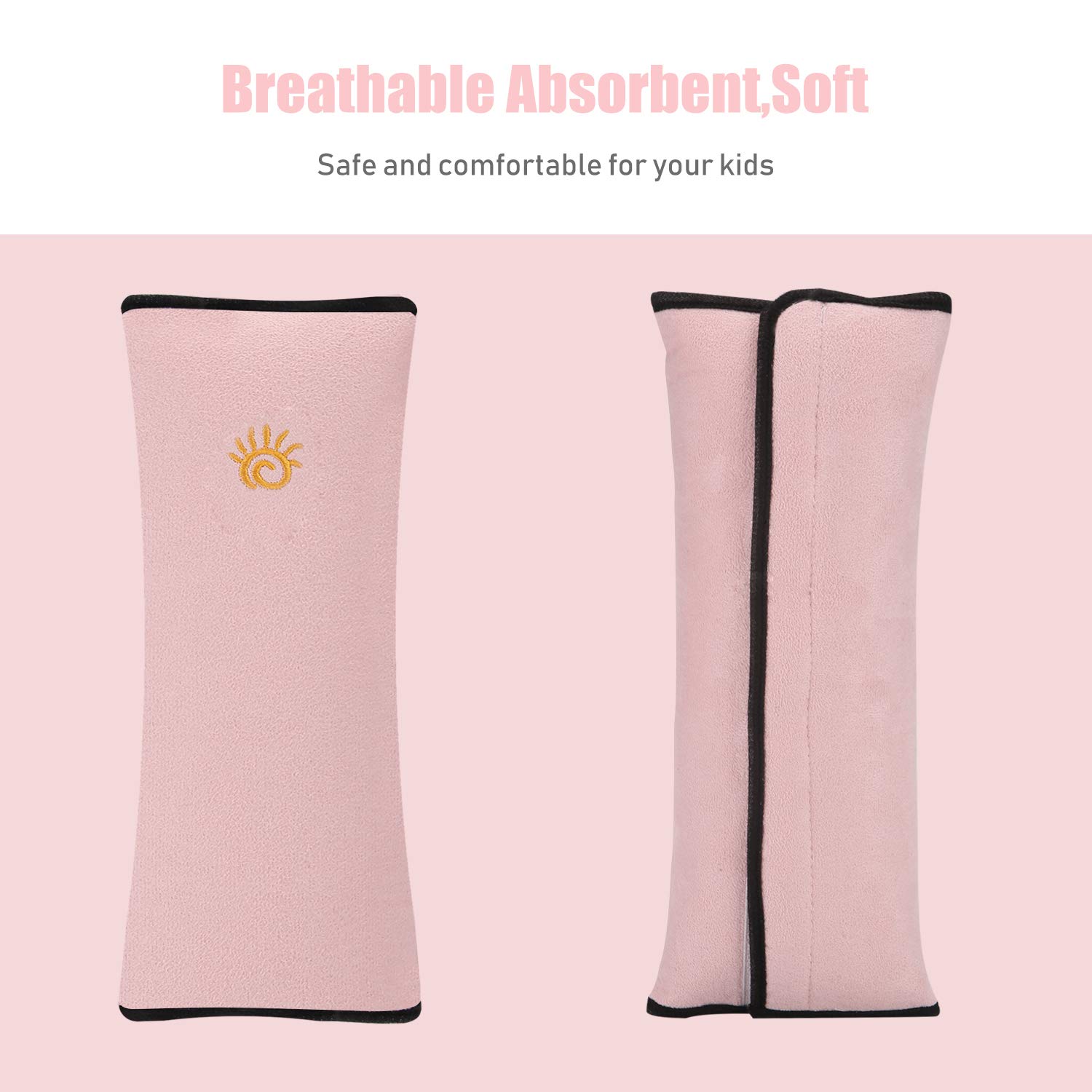 Gurtpolster Auto Kinder Gurtschutz Gurtverlängerung Schlafkissen für das Auto Kissen Kind Schulterpolster Sicherheitsgurt Gurtschutz 2 Stück