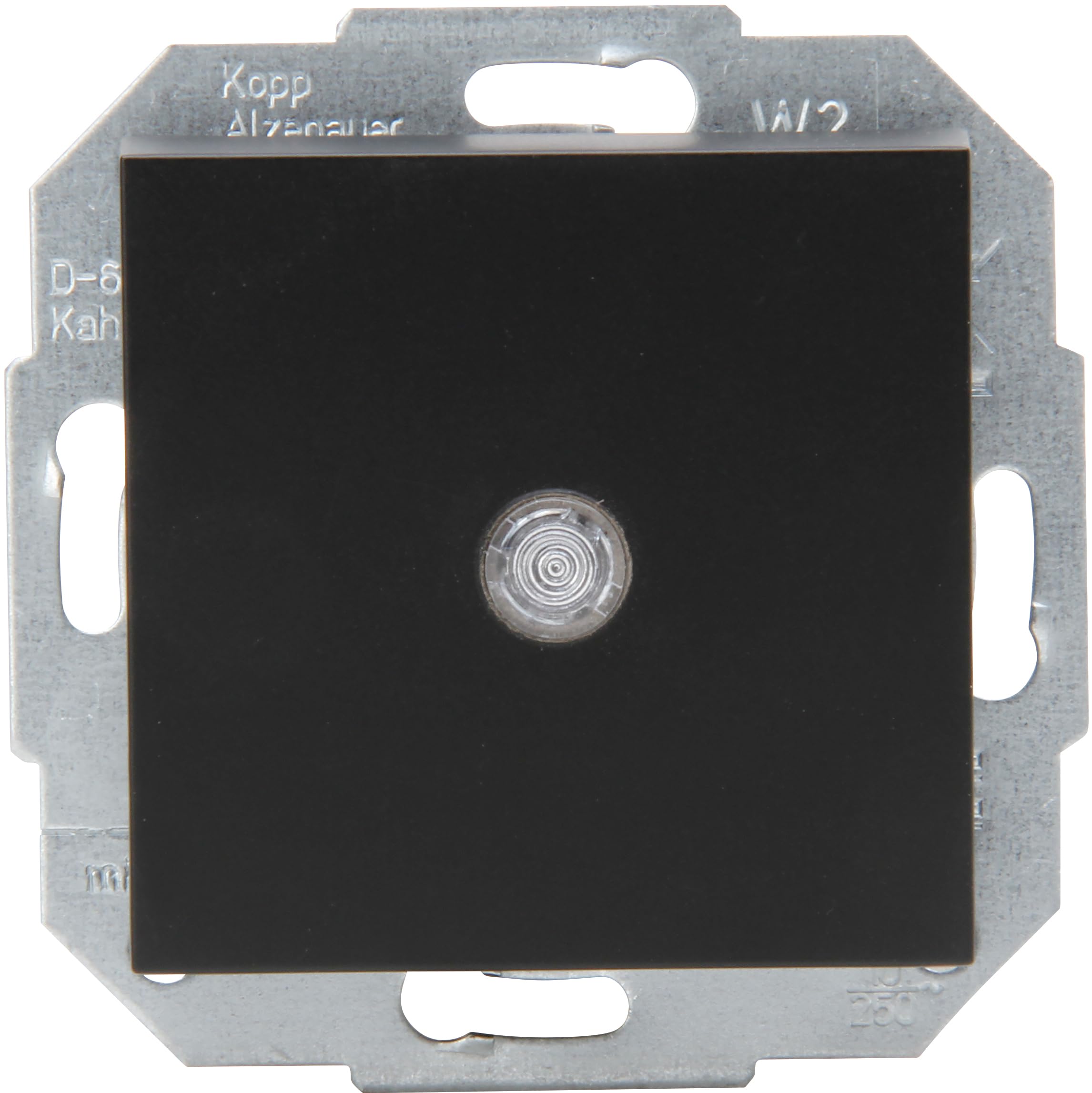 Kopp Athenis 587695080 Universal Switch (Off/Toggle Switch), Illuminated, IP20, Black, Matte Finish
