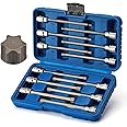Mayouko 12PCS 3/8" Drive Extra Long Torx Bit Socket Set, T10-T60, 5.9" Length, CR-V, S2 Steel, Deep Star Bit Socket Set