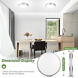 16in 50W LED Flush Mount Ceiling Lights 5600lm