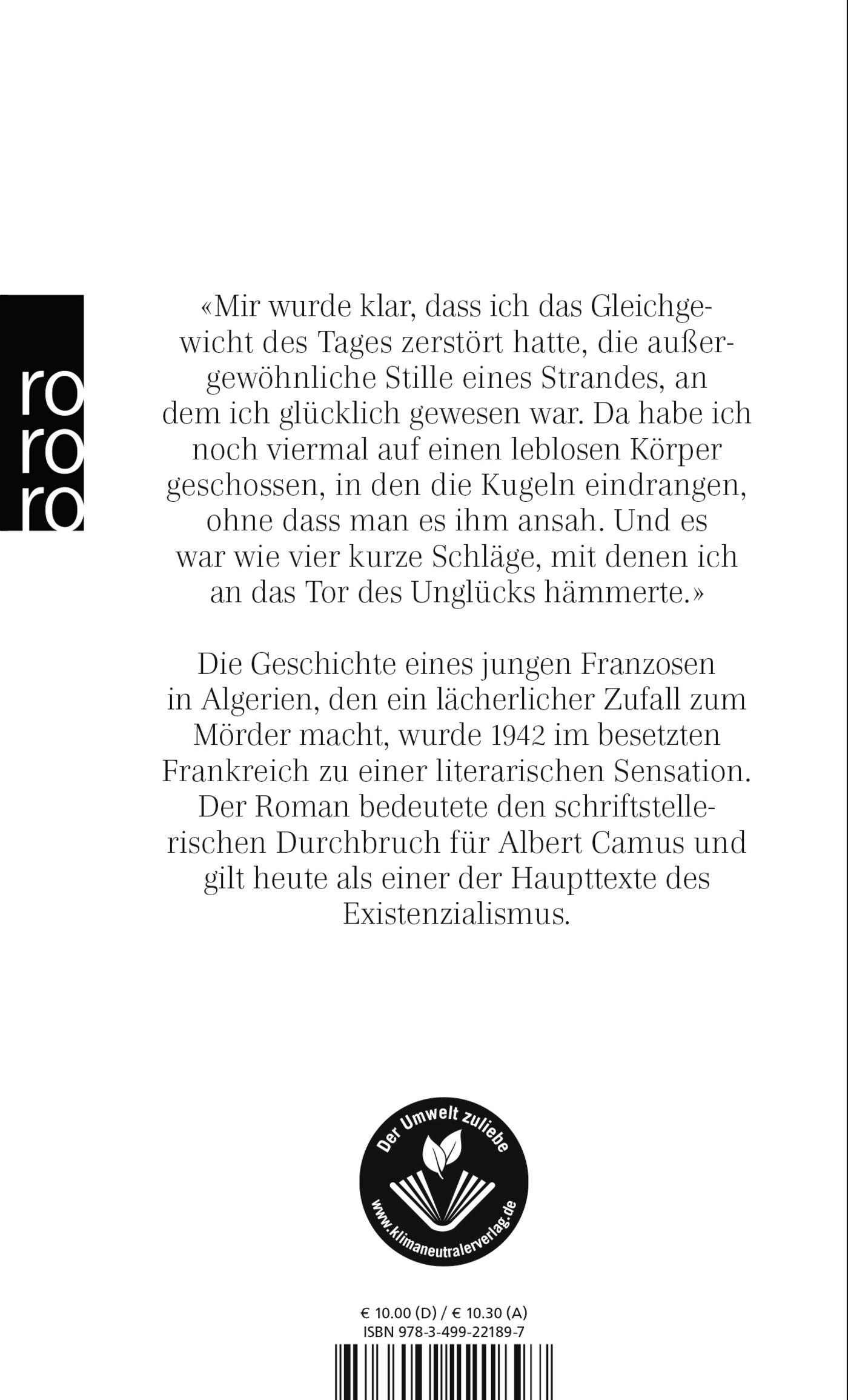 Der Fremde Camus Albert 9783499221897 Amazon Com Books